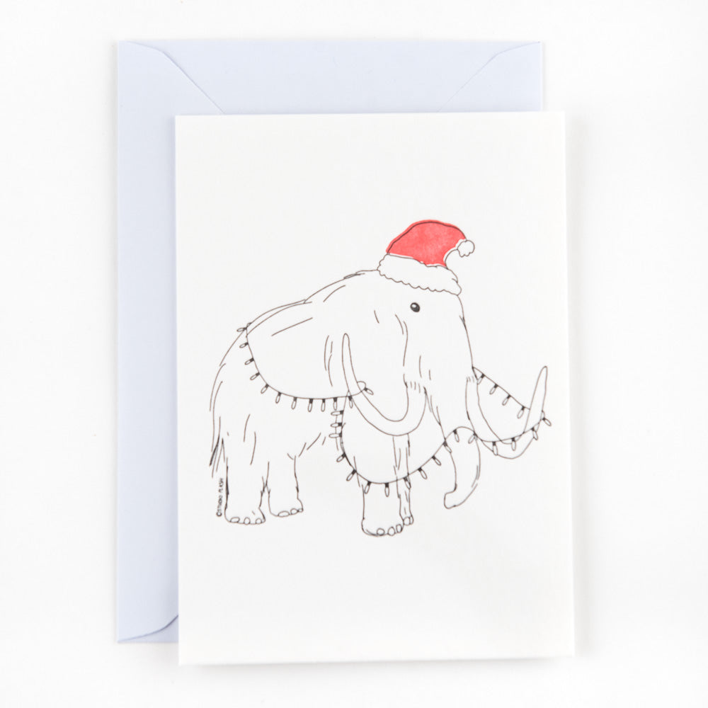 Studio Flash Letterpress Weihnachtskarte Weihnachtskarte  | Mammut Weihnachten
